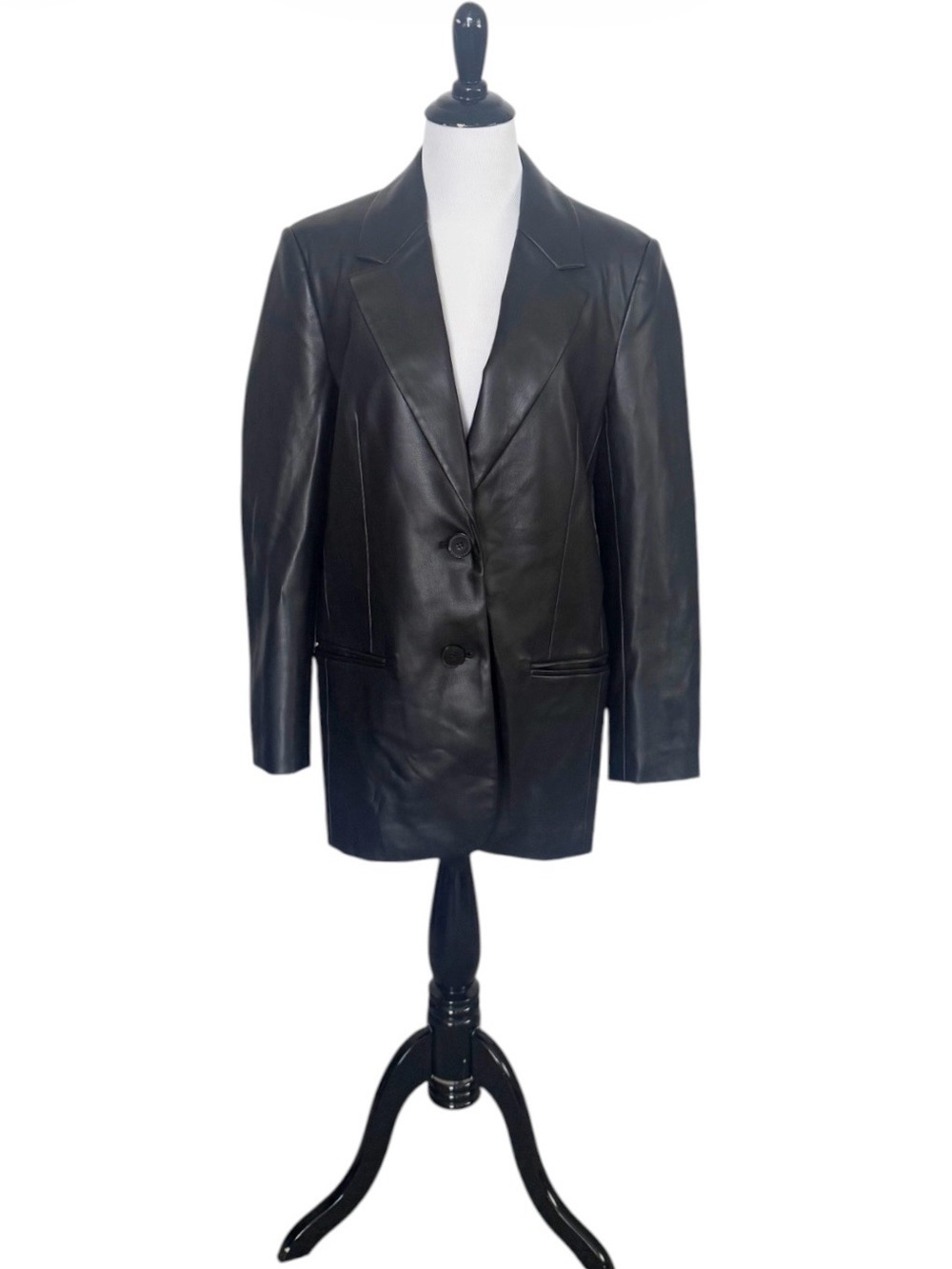 Zara Faux Leather Black Jacket Size Small